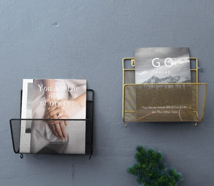 wandrekken voor aan de muur voor een tijdschrift